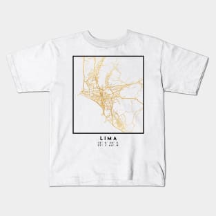 LIMA PERU CITY STREET MAP ART Kids T-Shirt